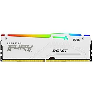 Kingston FURY Beast Wit RGB XMP 32GB 6000MT/s DDR5 CL30 DIMM Desktop Gaming Geheugen Enkelvoudig - KF560C30BWA-32