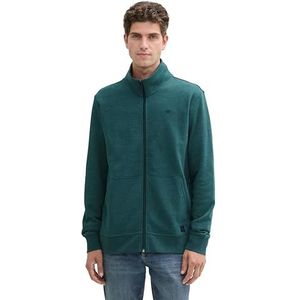 Tom Tailor - Sweatjacke - Grijs - Regular Fit - Rits en Kängurutasche