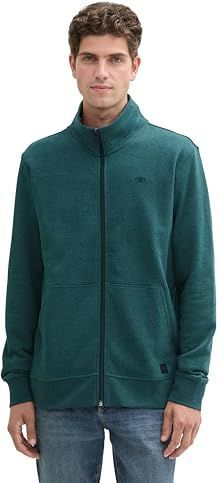 Tom Tailor - Sweatjacke - Grijs - Regular Fit - Rits en Kängurutasche