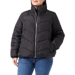 VERO MODA CURVE Dames VMCLIGA Short Jacket CUR gewatteerde jas, zwart, 48, zwart, 48 NL