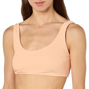 Champion Legacy Icons Swimwear W - Stretch Light Crinkle Nylon Top Bovendeel van de bikini, perzikroze, M Dames SS24, Perzik Roze, M
