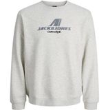 Jack & Jones - JCOTIER PRINT SWEAT - Sweatshirt - White melange