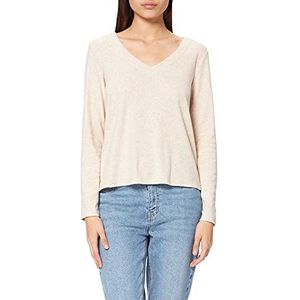 TOM TAILOR Denim Dames Gemêleerd shirt met 1027261, 24540 - Cozy Beige Melange, XXL