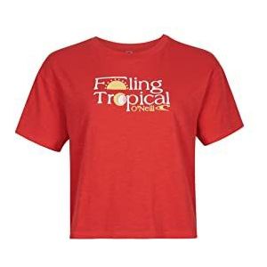O'Neill Dames T-shirt met korte mouwen, Paradise onderhemd, 13016 rood (Sunrise Red), L/XL (4-pack)
