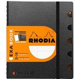 RHODIA 132576C - Exabook Zwart A5+ Hervulbaar Organizer Notebook | Gevoerd | 160 Afneembare pagina's Perf. 6 Gaten - Clairefontaine Papier 80g - Polypro Cover (Plastic) - Rhodiactive