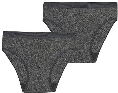 Dim - Les Pockets - Meisjesbroekje - Donker China - Zachte Microvezel x 2