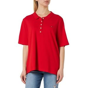 Tommy Hilfiger S/S polo's voor dames, Fierce Red, 72 NL