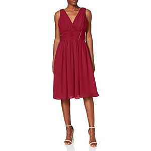 Astrapahl Cocktailjurk voor dames, neckholder, knielang, rood, 34