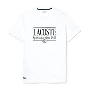 Lacoste Heren T-Shirt, Wit., 4XL
