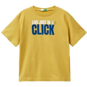 United Colors of Benetton T-shirt voor kinderen en jongeren, Geel, 130