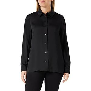 Taifun Dames 360339-11004 blouse, zwart patroon, 48, Zwart met patroon, 48
