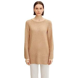 TOM TAILOR Dames trui longstyle 1032628, 30263 - Soft Light Camel Melange, XXL