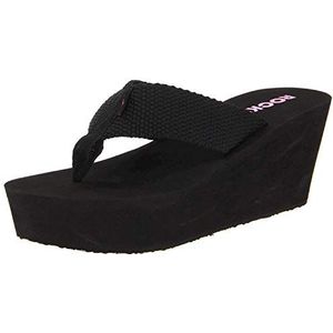 Rocket Dog Dames Diver Comfort Foam Wedge Flip Flop Sandaal, Zwart, 39.5 EU
