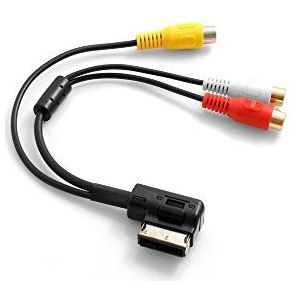 System-S Media in AMI MDI adapterkabel voor 3X RCA audio video kabel bus DVD video en audio ingang kabel voor Audi voor VW