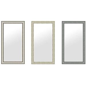 DKD Home Decor Wandspiegel, glas, beige, polystyreen (36 x 2 x 66 cm) (3 stuks)