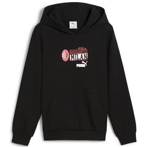 A.C. Milan - sweatshirt met capuchon ftblNRGY, sportsweatshirt voor voetbal, officieel product, zwart, jongens, 8 jaar, 128
