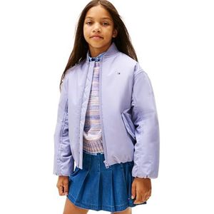Tommy Hilfiger Meisje gewatteerde BOMBER KG0KG08927 Bomberjack, BLAUW (maagdenpalm schemering), 9 maanden, BLAUW (Maagdenpalm Schemering), 9 maanden