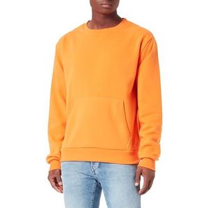 Colina Gebreid sweatshirt voor heren met ronde hals polyester oranje maat S, oranje, S