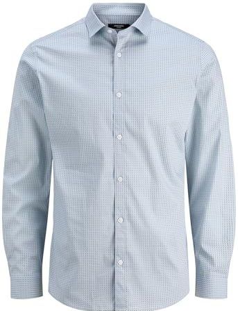 JACK & JONES - Overhemd - Lichtblauw / Zwart - Lange Mouw