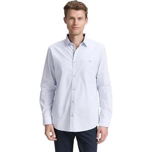 TOM TAILOR heren overhemd, 38471 - lichtblauw horizontale structuur, XXL