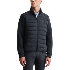 Marc O'Polo Gewatteerde herenjas met stoffen mouwen, waterafstotend, navy, XS