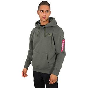 Alpha Industries Hoody met rugprint voor heren Dark Olive