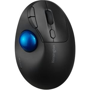 Kensington Pro Fit Ergo TB450 Trackball Muis, Bluetooth 2,4GHz, Dual Draadloos, Batterijduur van tot 18 Maanden, Ergonomische 34mm met Duim te Bedienen Trackball, 50% Gerecycled Plastic (K72194WW)