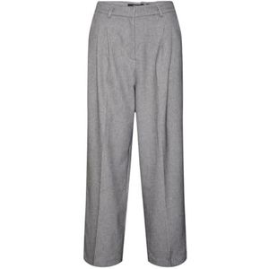 VERO MODA VMAUDREY HR Straight Pant, dark grey melange, 40W x 32L