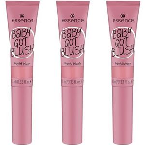 essence Baby GOT BLUSH liquid blush, rouge, nr. 30, nude, expresresultaat, sneldrogend, natuurlijk, veganistisch, olievrij, zonder parabenen, zonder microplasticdeeltjes, verpakking van 3 (3 x 10 ml)
