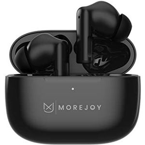 MoreJoy MJ111Bluetooth hoofdtelefoon, draadloze oordopjes CSC 3.0 Self Learning ENC geluidsisolatie, kristalhelder geluidsprofiel, 22 uur batterij, IPX4 waterbescherming, opladen met USB-C