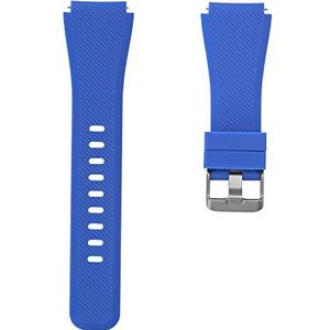 SYSTEM-S Armband flexibel silicone 22 mm voor Samsung Gear S3 smartwatch in blauw