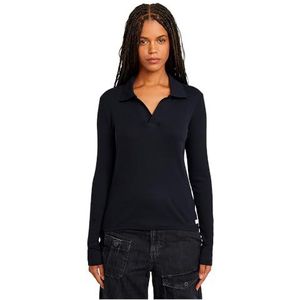 G-Star RAW Geribbeld slim poloshirt, blauw (Osaka Blue D24513-d527-3873), M