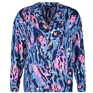 Trendyol Dames plus size getailleerd basic overhemd kraag geweven plus size shirt, blauw, 44, Blauw, 42 grote maten