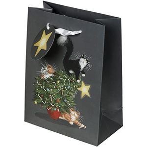 Envelop kerstcadeau - katten en kerstboom - Kim Haskins - M
