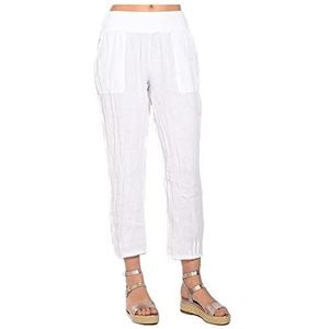 Bonamaison Dames TRYSC100829 casual broek, wit, M