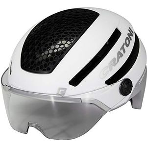 Cratoni Uniseks commuter-helm voor volwassenen, mat wit, M-L (58-61 cm)