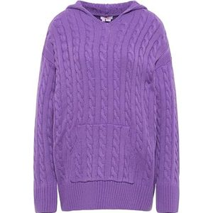blonda Gebreide hoodie voor dames 12419378-BL01, lila, XL/XXL, lila, XL/XXL