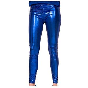 Folat 61719 - Legging Metallic Blauw-L-XL