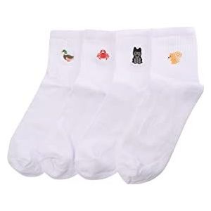 Trendyol Man Animal print 4 pack gebreide sokken, wit, Tek Ebat, Wit, One Size