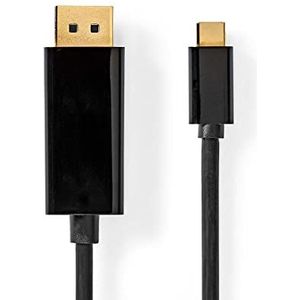 Nedis CCGP64352BK20 video kabel adapter 2 m DisplayPort USB Type-C Zwart