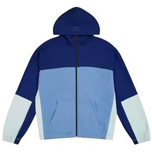 Champion Legacy C-Tech (220399) - Soft Compact Poly Fleece Full Zip Capuchontrui, Maritiemblauw/Turquoise-blauw (NAVA/CBU/Surf), XS Heren FW24, Maritiem blauw/turquoise (Nava/Cbu/Surf), XS