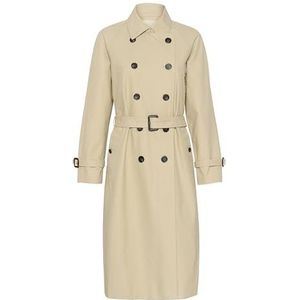 Part Two Damestrenchcoat met dubbele breasted belted knock-length Notch Lapel, Fields of Rye, 38