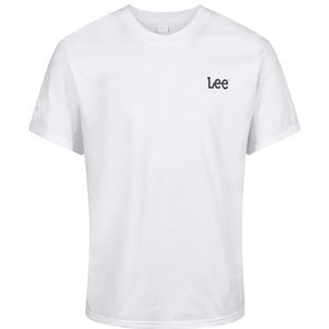 Lee Katoenen T-shirt voor heren met standaard pasvorm, Wit, M