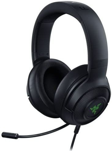 Razer Kraken V3 X Gaming Headset: 7.1 surround sound - 40 mm Triforce drivers - HyperClear opvouwbare niermicrofoon - Chroma RGB-verlichting - voor pc - klassiek zwart