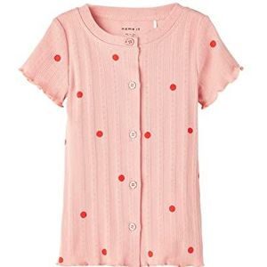 NAME IT Meisjes NMFHALLIE SS TOP T-shirt, Rose Tan, 92, Rose tan., 110 cm