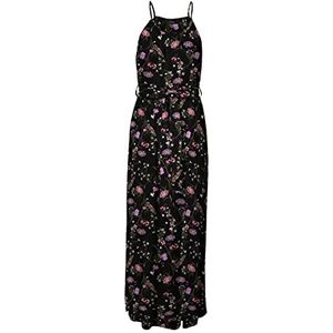VERO MODA VMEASY Slit Maxi Dress R1 WVN GA CUR Vrouwelijke jurk, Zwart/Aop: mille, 52 NL