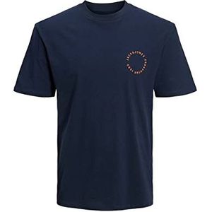 Jack & Jones Heren T-shirt met korte mouwen, marineblauw, standaard