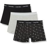 Calvin Klein heren Boxer Briefs 3p kofferbak, Zwart/Grijs Heather/Indued Logo, XL