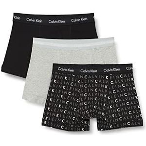 Calvin Klein heren Boxer Briefs 3p kofferbak, Zwart/Grijs Heather/Indued Logo, XL