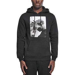 Mister Tee Heren 2Pac F*ck the World Hoody, mannen capuchontrui in 2 verschillende kleuren, maat XS - 5XL, zwart, XL